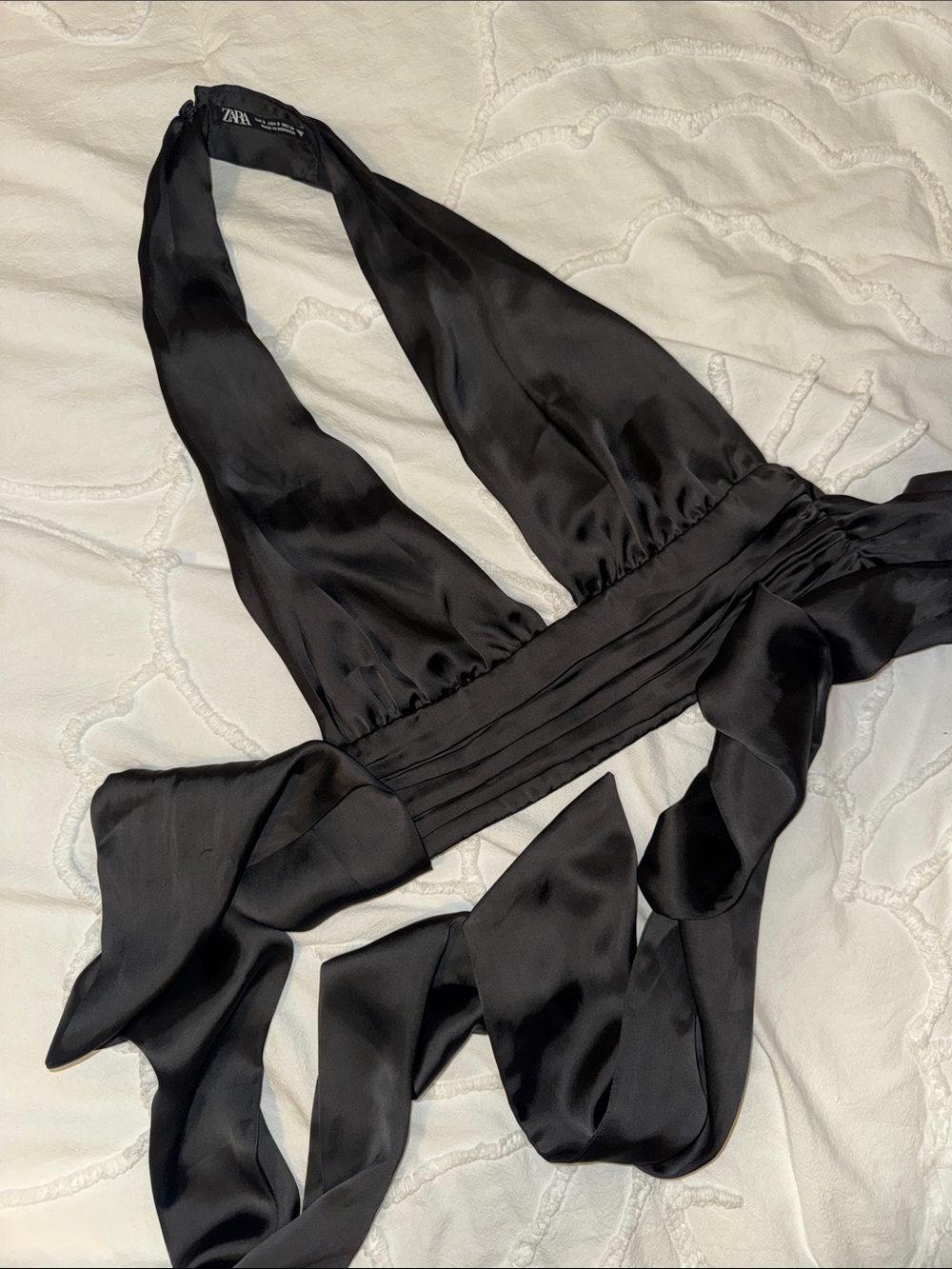 Satin Halter-Neck Top